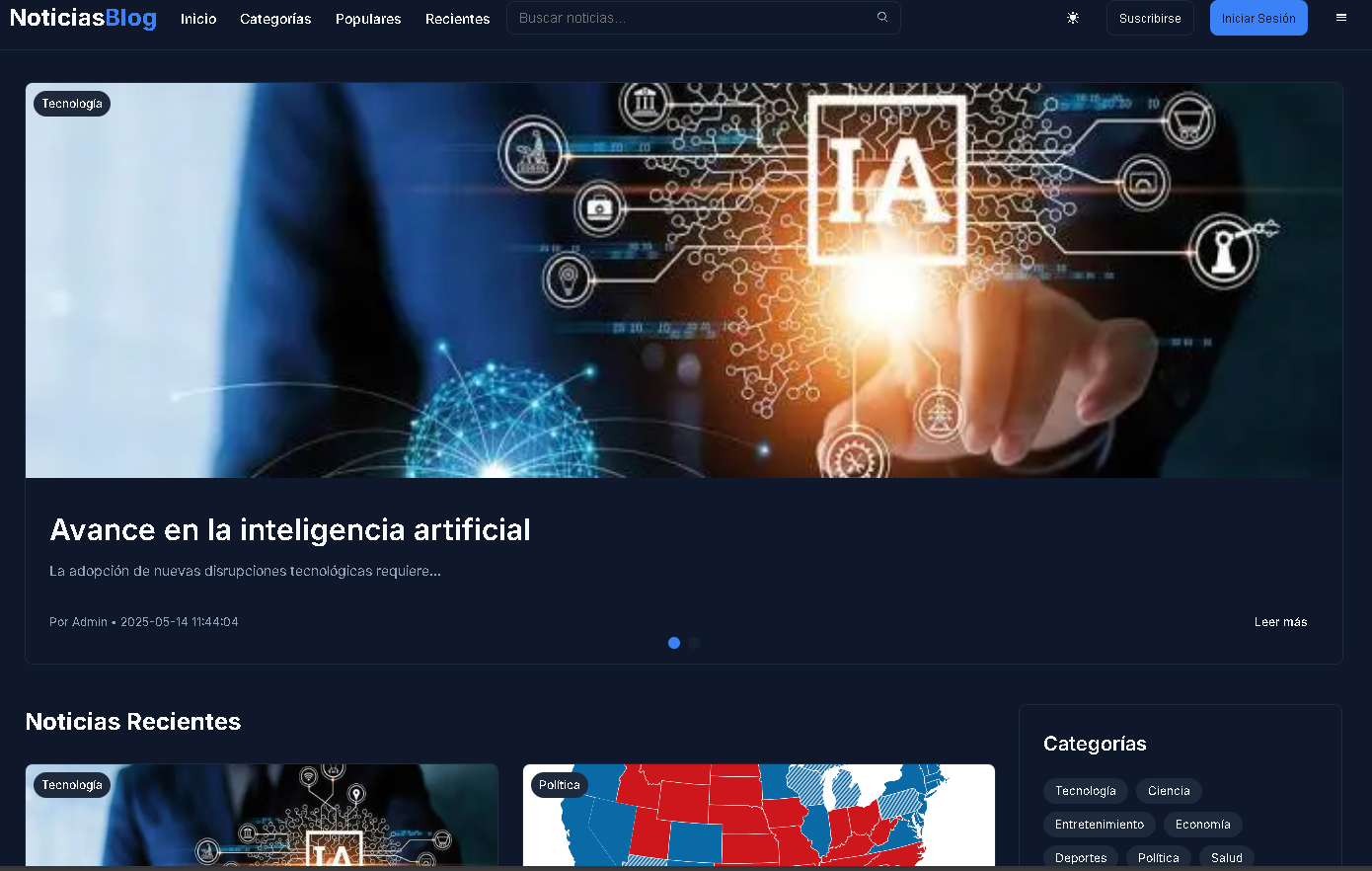 Pagina web de noticias